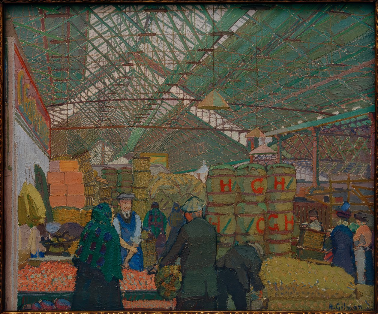 Mercado em Leeds de Harold Gilman