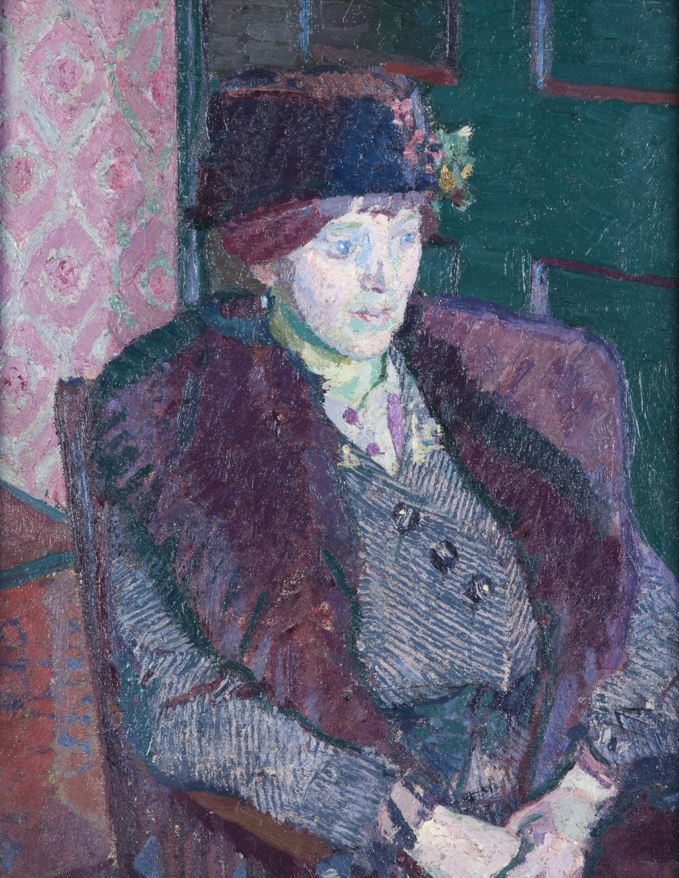Retrato da Sra. Victor Sly, c.1914-15 de Harold Gilman