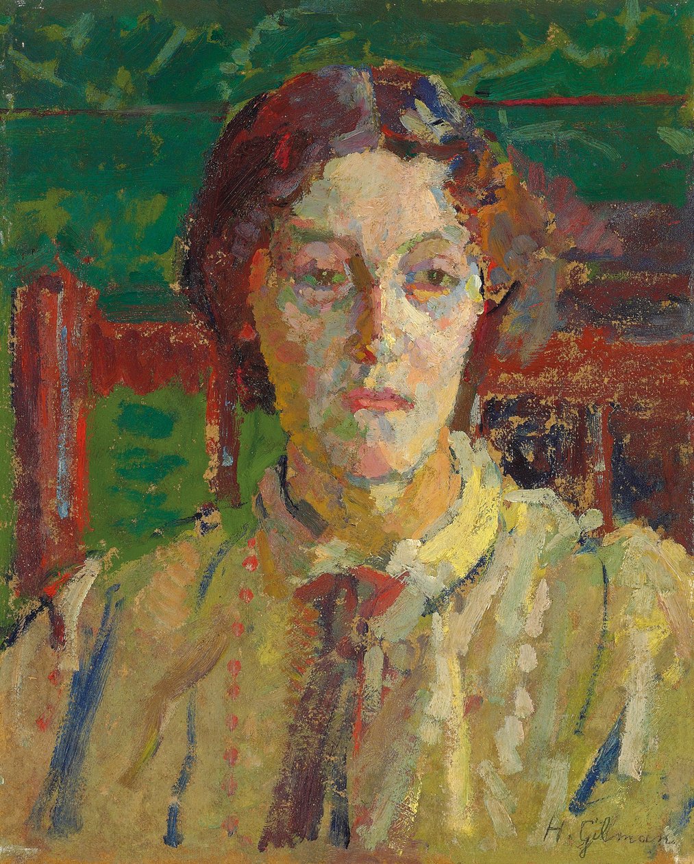Retrato da Sra. Whelan, c. 1912-3 de Harold Gilman
