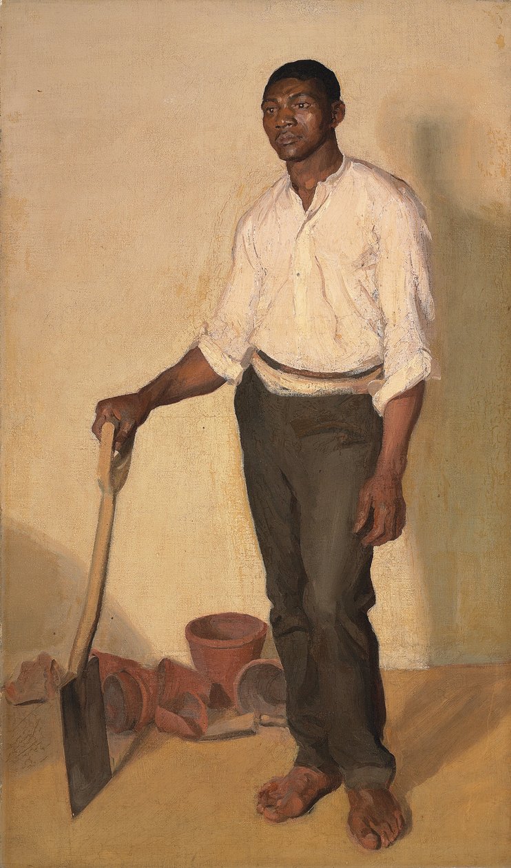 Retrato do jardineiro negro, c.1905 de Harold Gilman