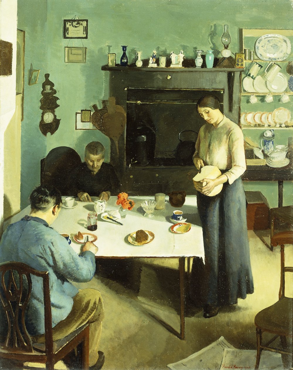 Uma refeição na cozinha de Harold Harvey