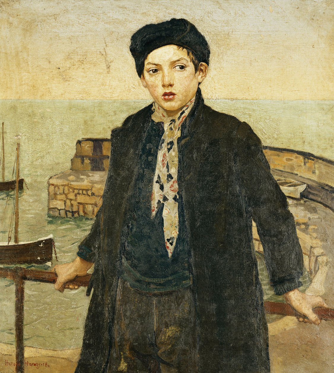 Rapaz junto ao porto de Harold Harvey