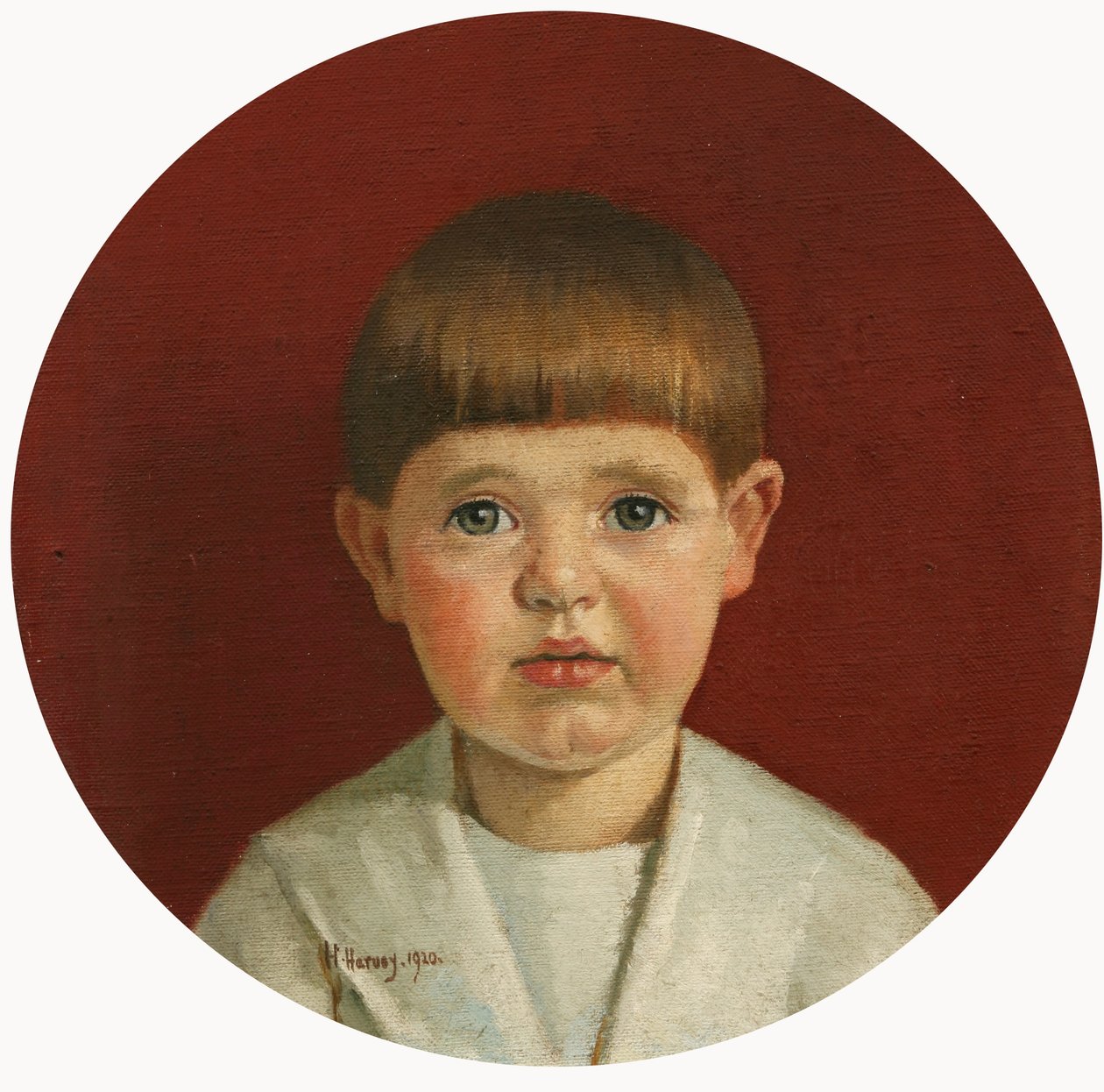 Retrato de James Jewill Hill, Jr (óleo sobre tela colocado a bordo) de Harold Harvey