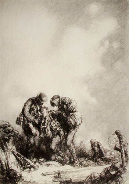 Suportes de maca (lápis sobre papel) de Harold James Mowat