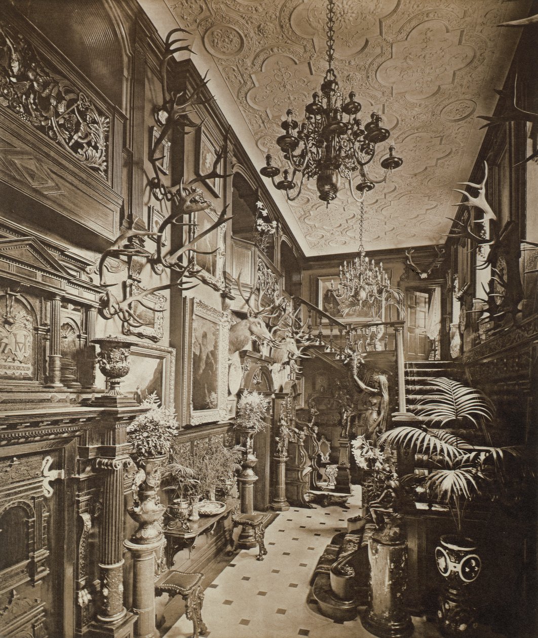 O Salão, Wickham Hall, Kent, 1897 de Harold Palmer