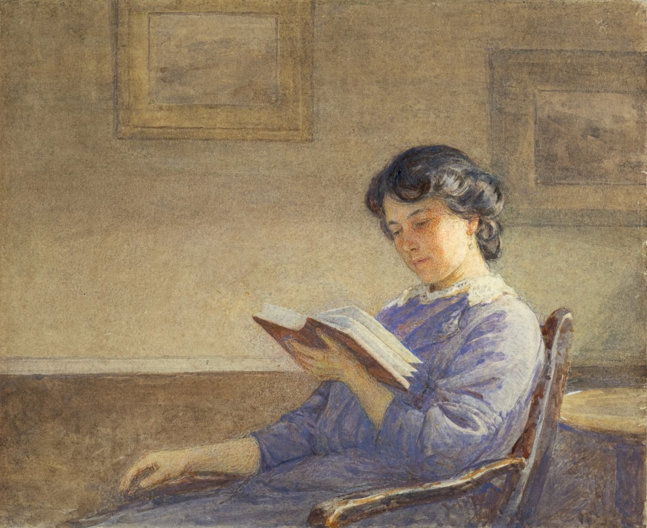 Lilian Reading (aguarela) de Harold Swanwick