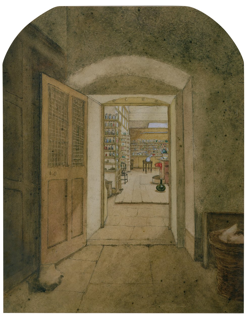 O grande laboratório visto do quarto escuro, 1860 de Harriet Jane Moore
