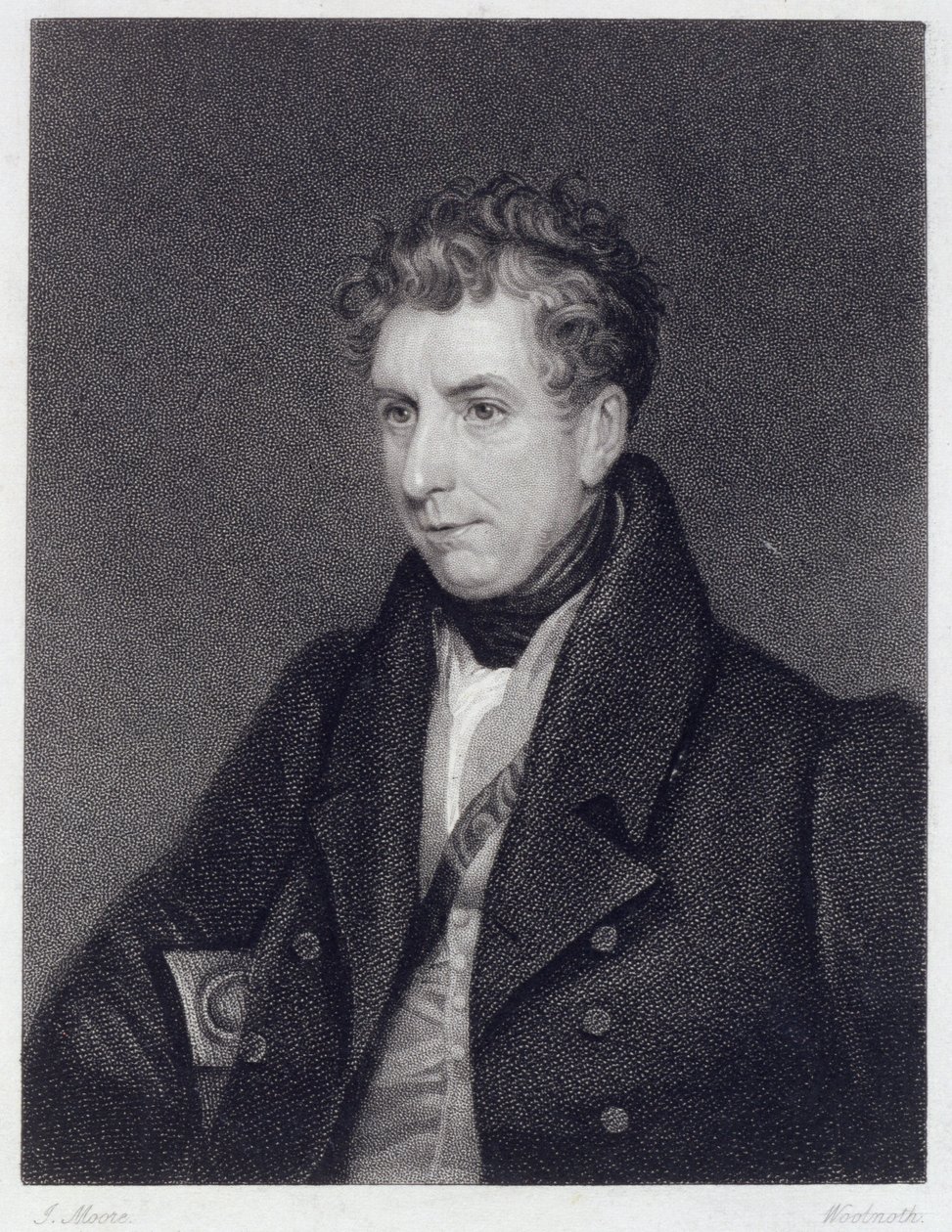 William Jerdan (1782-1869) gravado por Woolnoth de Harriet Jane Moore