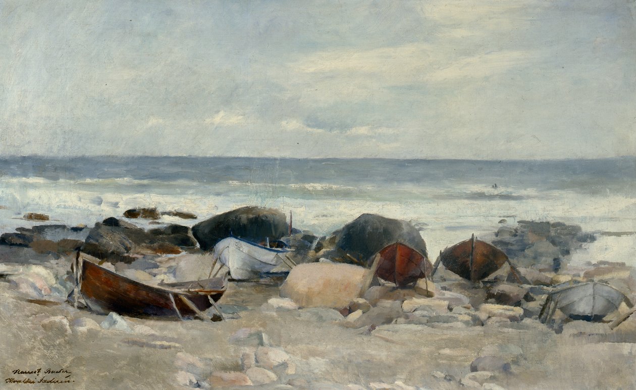Barcos na praia, Jæren de Harriet Backer