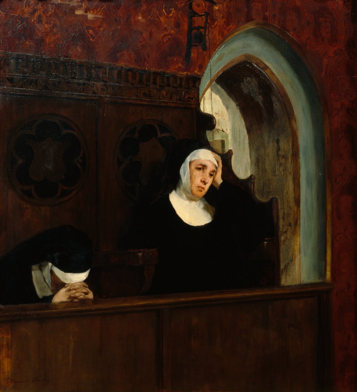 Na Igreja do Mosteiro de Harriet Backer