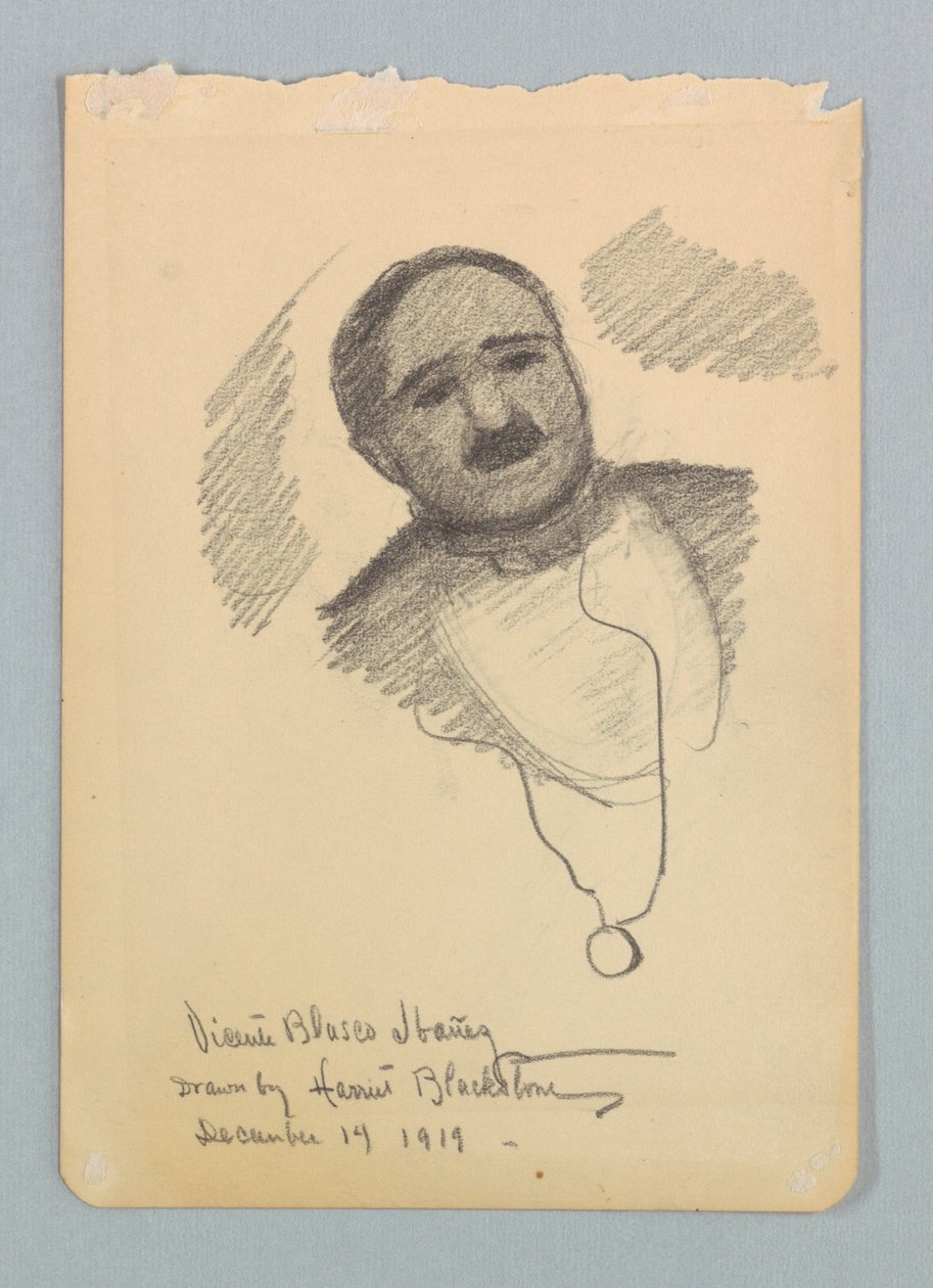 Estudo para retrato, Vicente Blasco Ibañez de Harriet Blackstone
