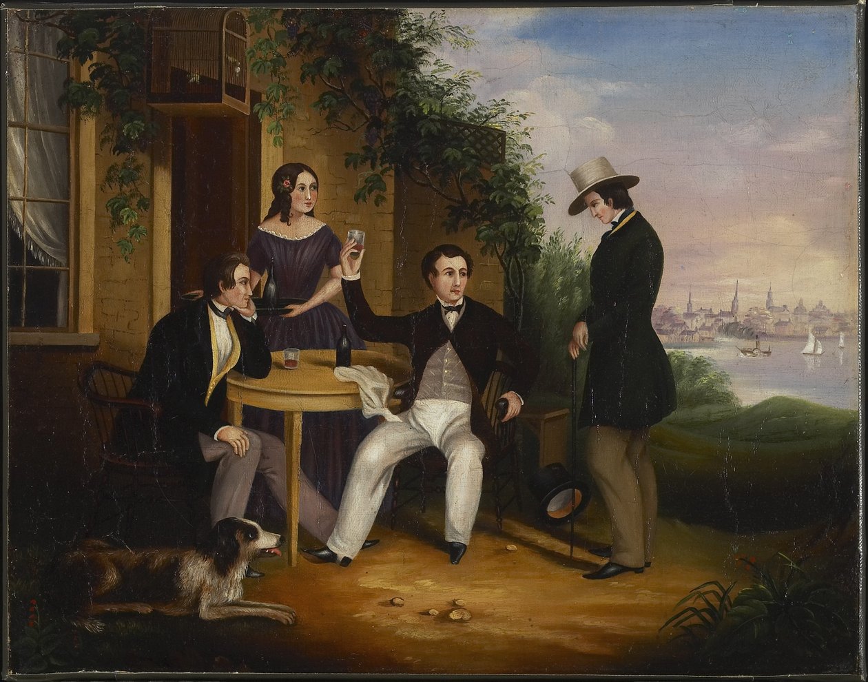 Uma taberna do país perto de Cobourg, Canadá West, 1849 de Harriet Clench