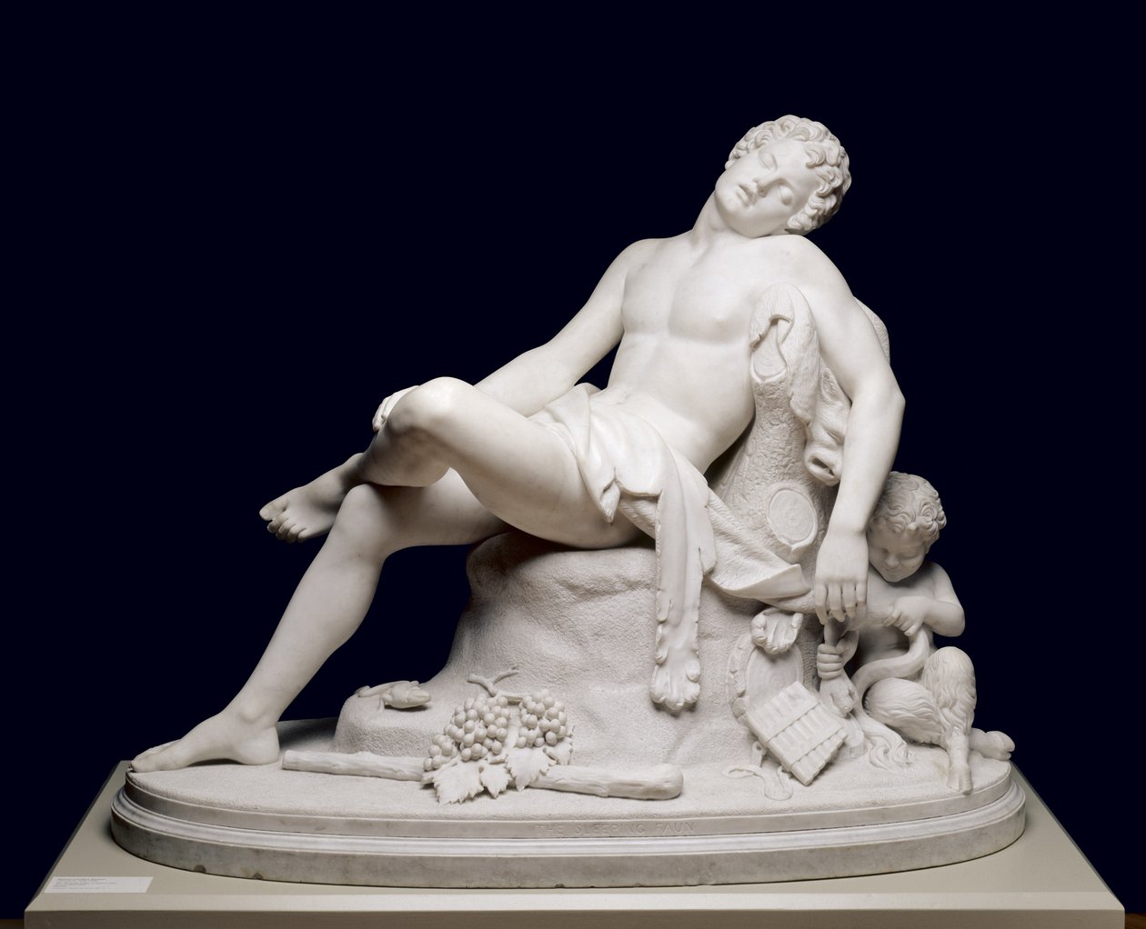 O Fauno Adormecido, modelado em 1864, esculpido c. 1870. de Harriet Goodhue Hosmer