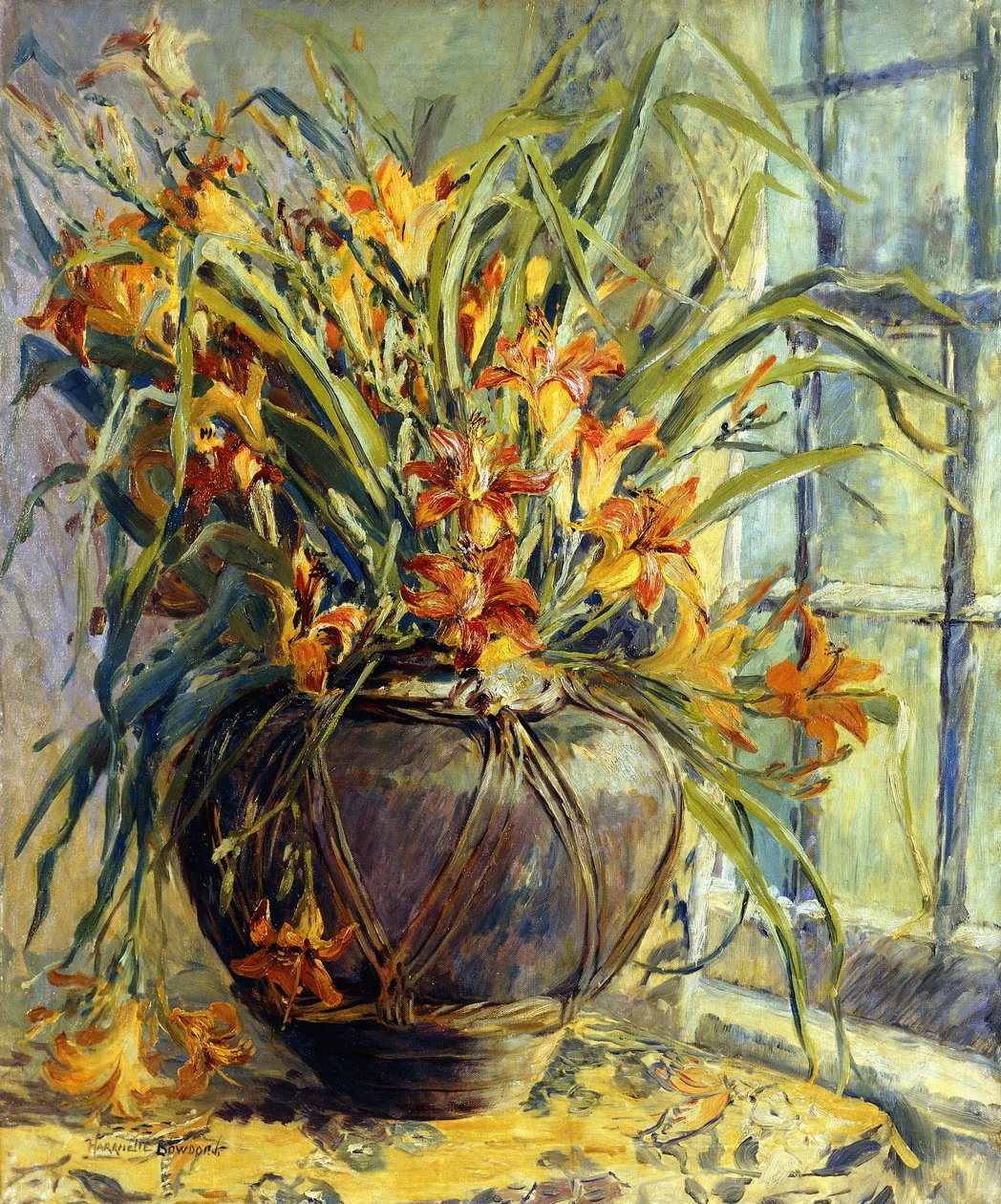Natureza-morta floral (óleo sobre tela) de Harriette Bowdoin