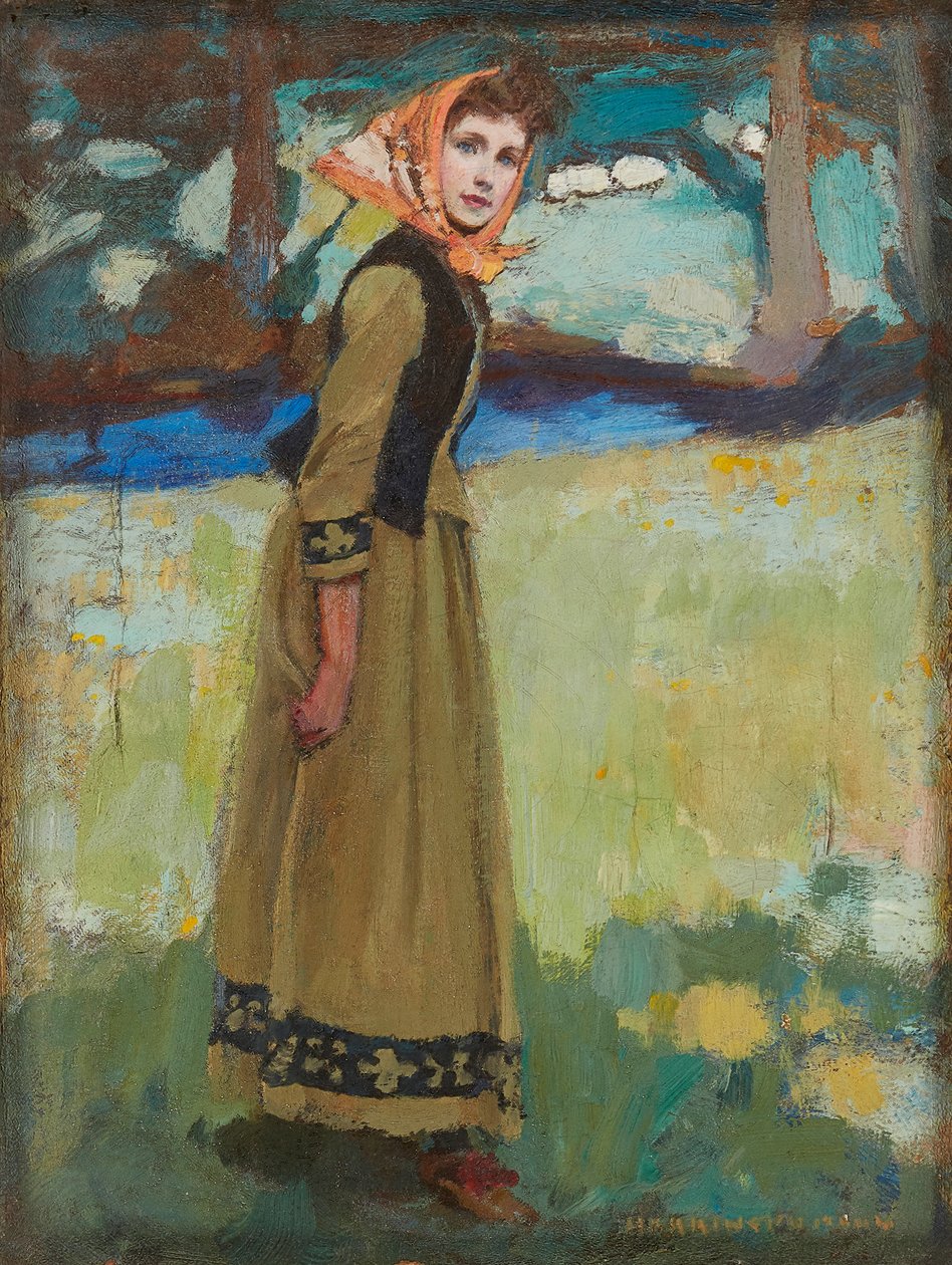 Home from the Fields (óleo sobre tela) de Harrington Mann