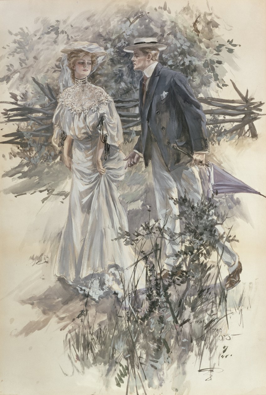 The Garden Walk de Harrison Fisher