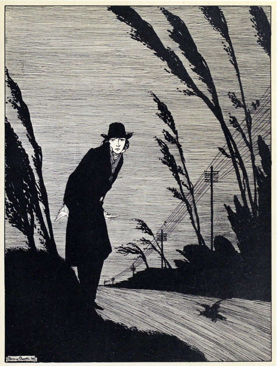 No meio de tudo estava o Cold White Face, do pub The Years at the Spring. 1920 de Harry Clarke
