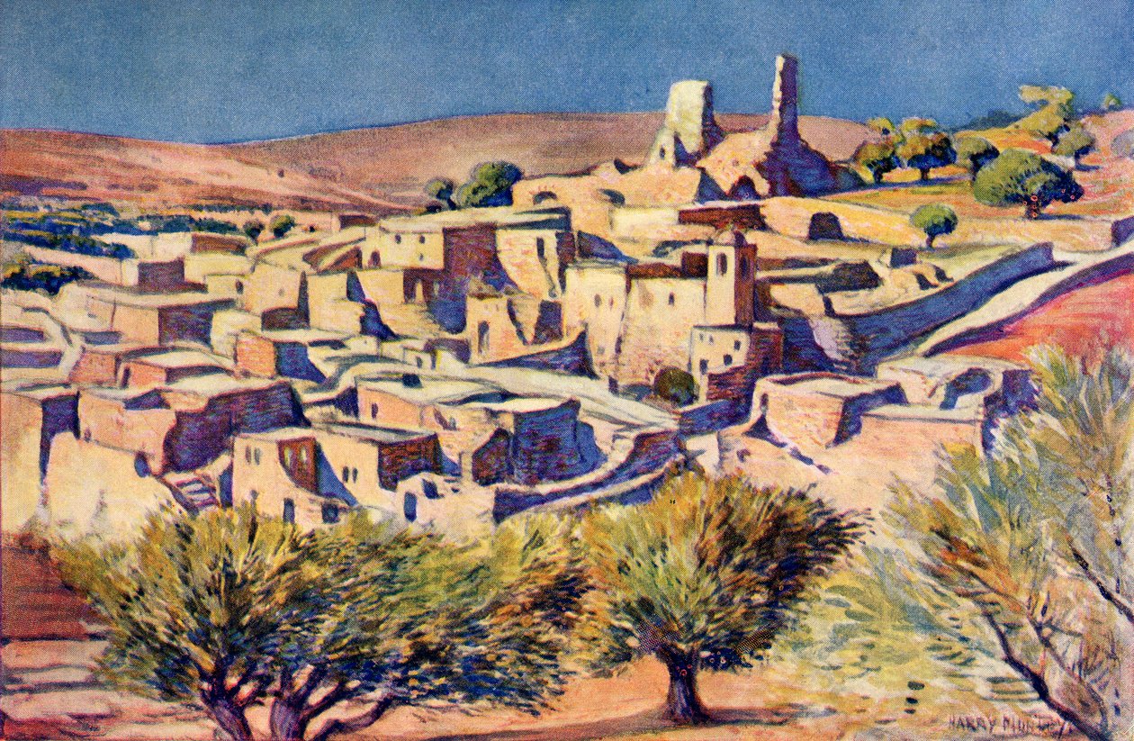A aldeia bíblica de Betânia, perto de Jerusalém, c.1910 de Harry Morley