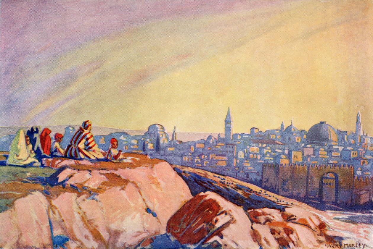 Vista de Jerusalém visto do Gólgota, c.1910 de Harry Morley