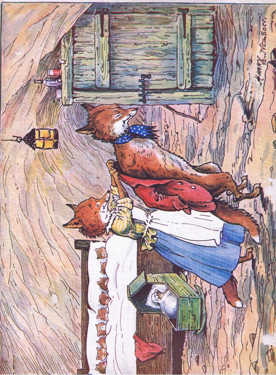 A raposa saiu em uma situação de fome, 1920 de Harry B Neilson