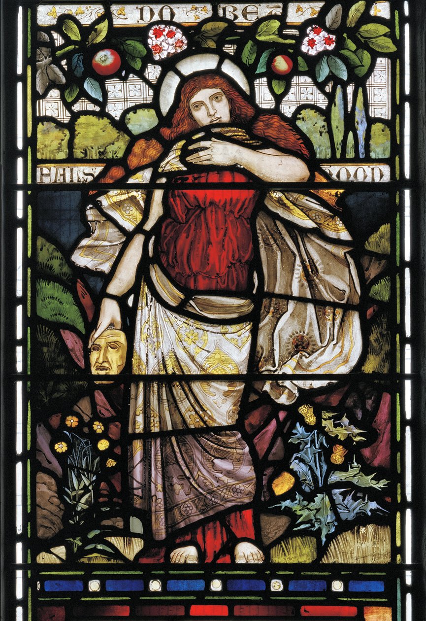 Falsidade, de Piers Ploughman, de William Langland, 1873 (vitral) de Harry Burrow
