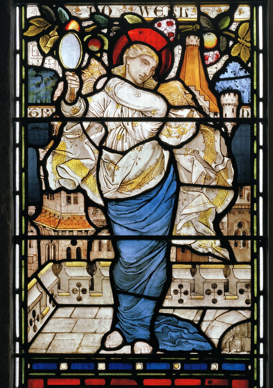 Vaidade de Piers Ploughman por William Langland, 1873 (vitral) de Harry Burrow