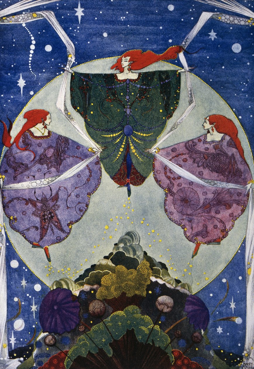 Elf Hill, conto de fadas de Hans Christian Andersen (1805-1875), ilustração de Harry Clarke (1890-1931) de Harry Clarke