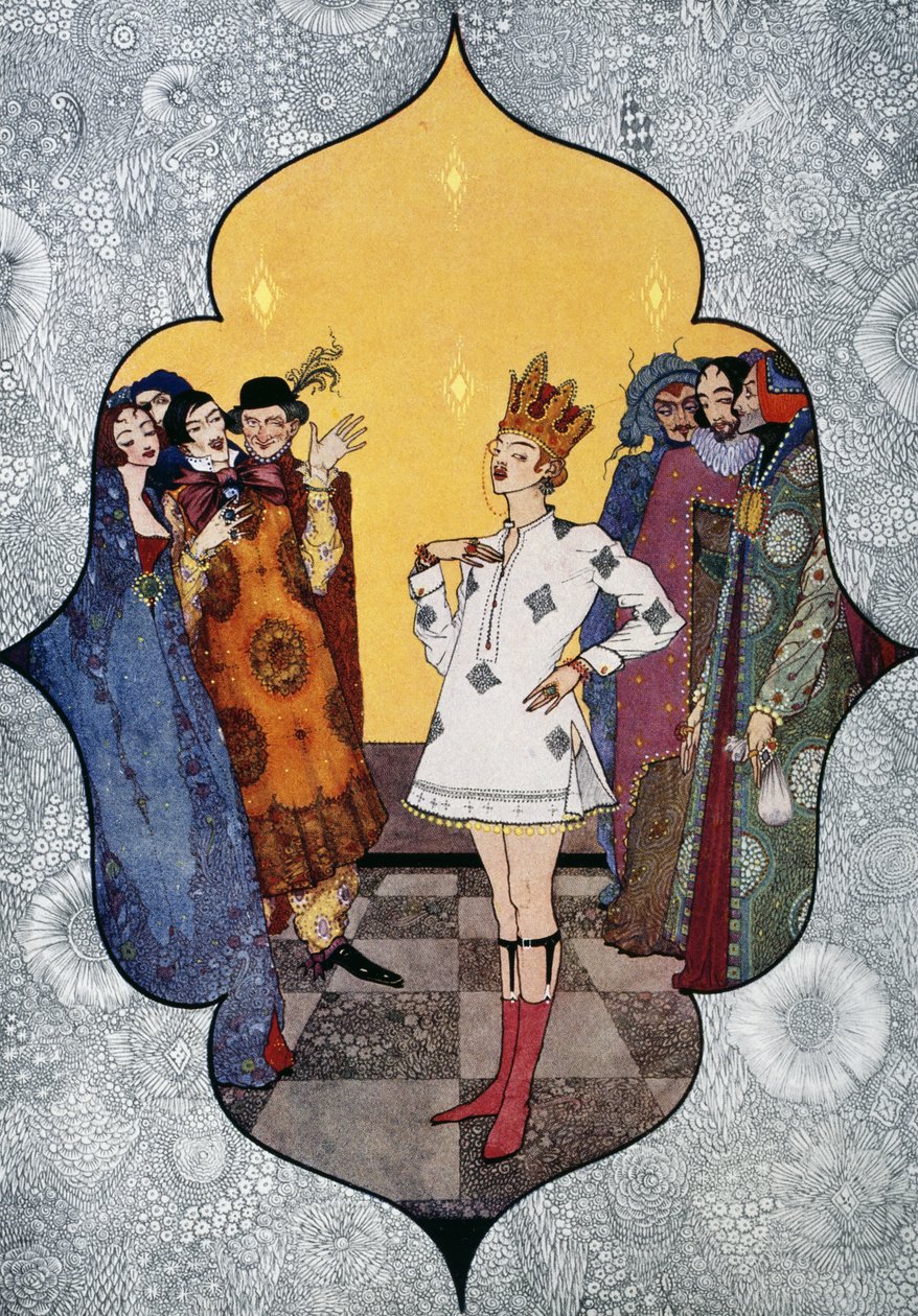 Roupas novas do imperador, conto de fadas de Hans Christian Andersen (1805-1875), ilustração de Harry Clarke (1890-1931) de Harry Clarke