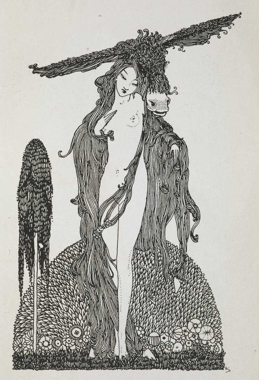 Ilustração para a história "Pele de burro". de Harry Clarke