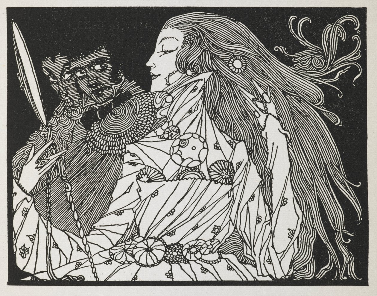 Ilustração para a história "os desejos ridículos". de Harry Clarke