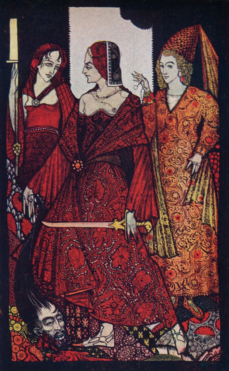 Rainhas que cortam os pântanos de Glanna, Judith das Escrituras e Glorianna, 1910 de Harry Clarke