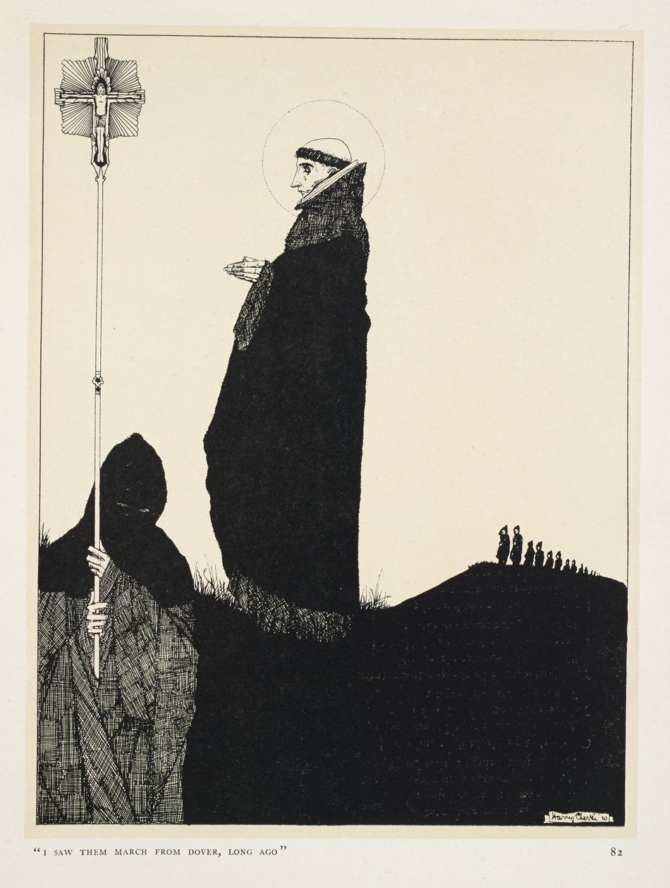O Patriota Moribundo. "Eu vi-os marchar de Dover, há muito tempo" de Harry Clarke