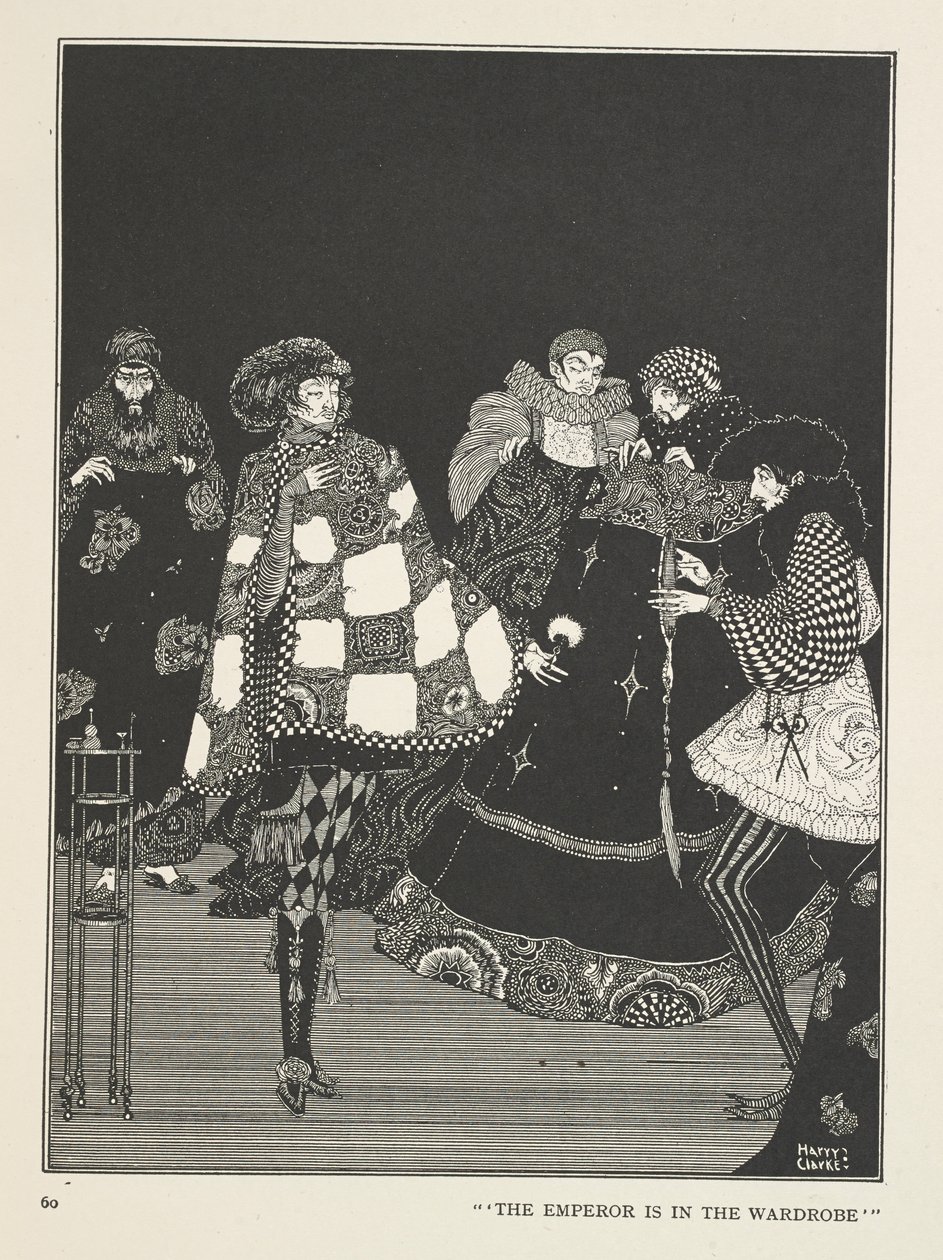 A roupa nova do imperador
O Imperador está no guarda-roupa. de Harry Clarke