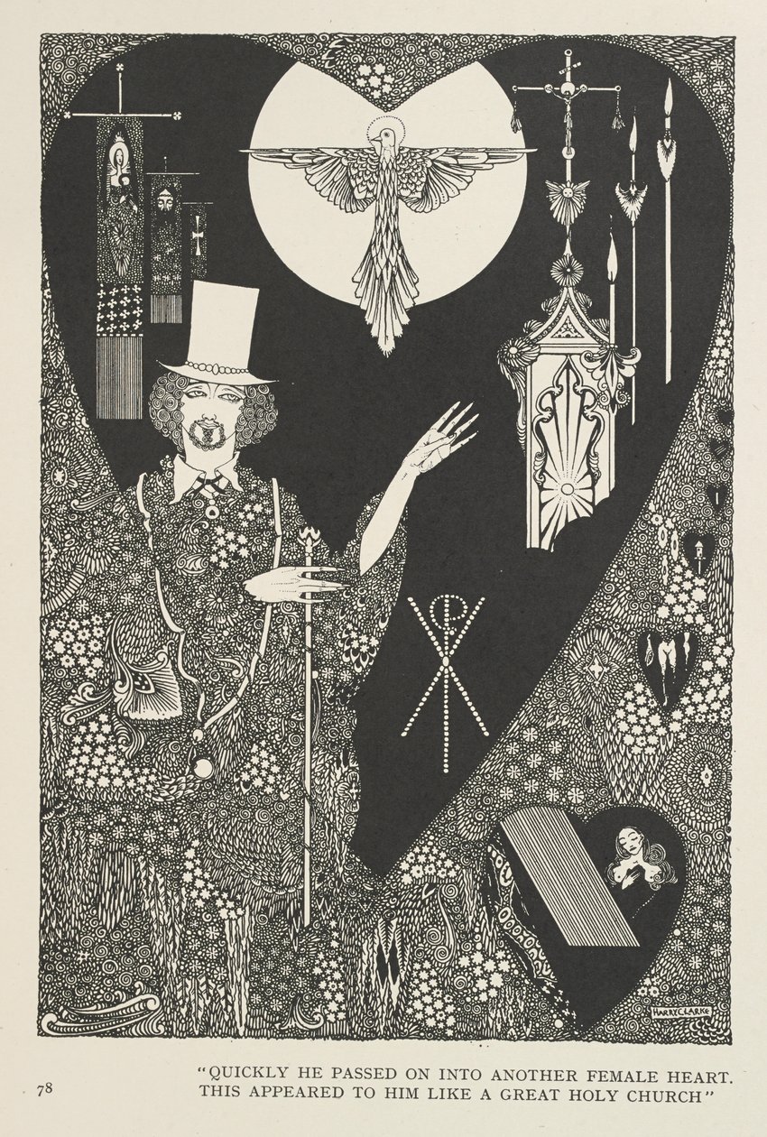 As Galochas da Fortuna. Passou rapidamente para outro Coração Feminino. Este parecia-lhe uma grande igreja sagrada. de Harry Clarke