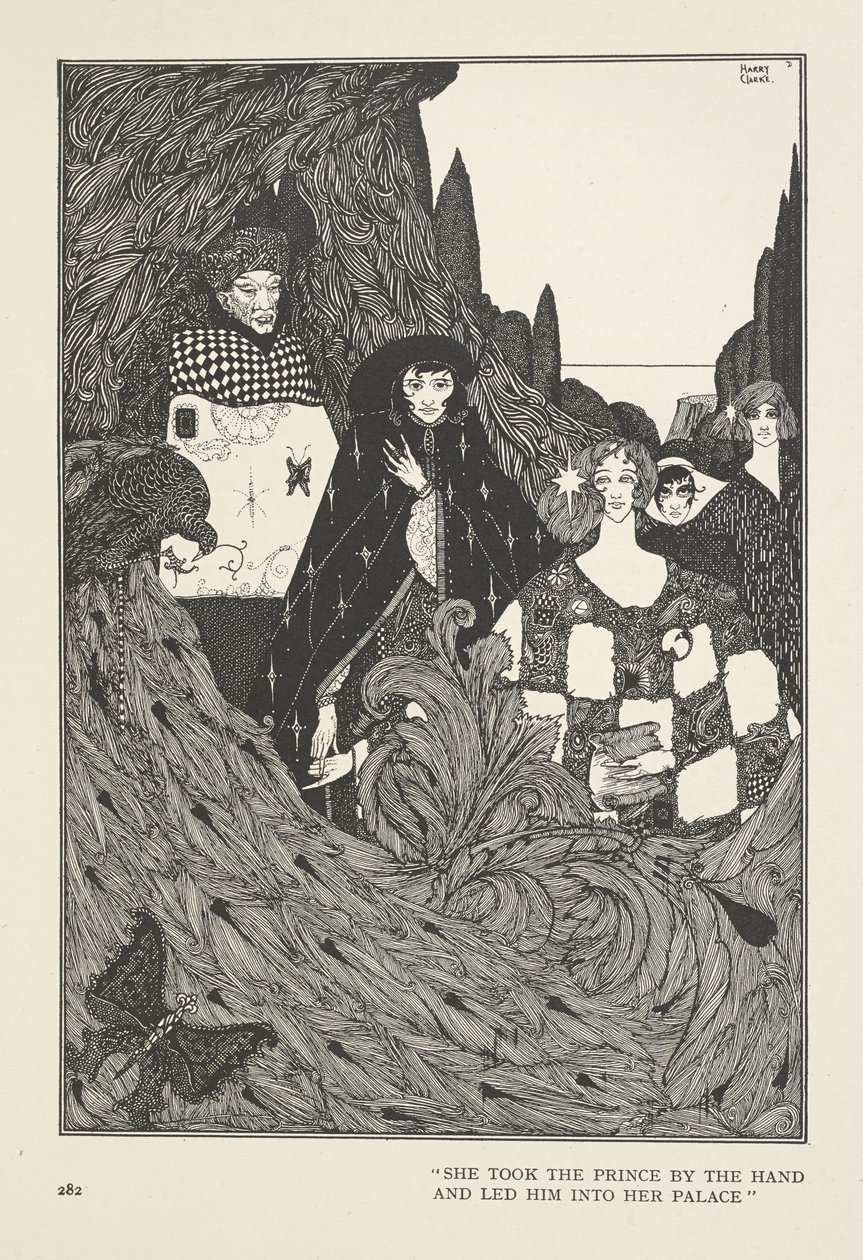 O Jardim do Paraíso. Tomou o Príncipe pela mão e conduziu-o ao seu Palácio. de Harry Clarke