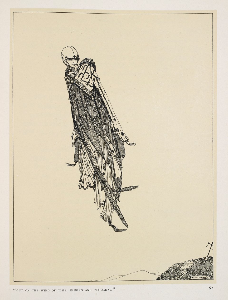 O Grande Amante. "No vento do tempo,
 brilhando e fluindo" de Harry Clarke