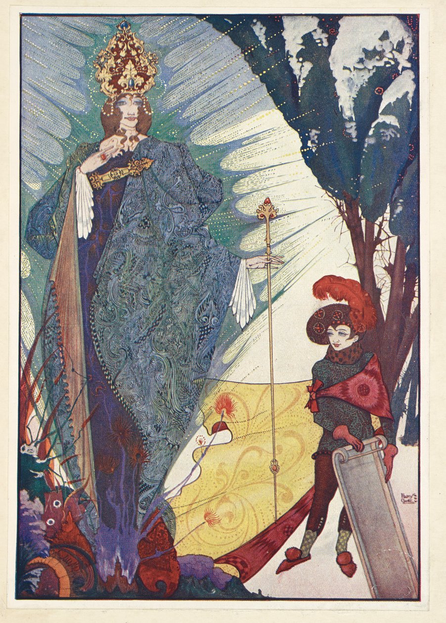 A Rainha da Neve. Kay e a Rainha da Neve. de Harry Clarke