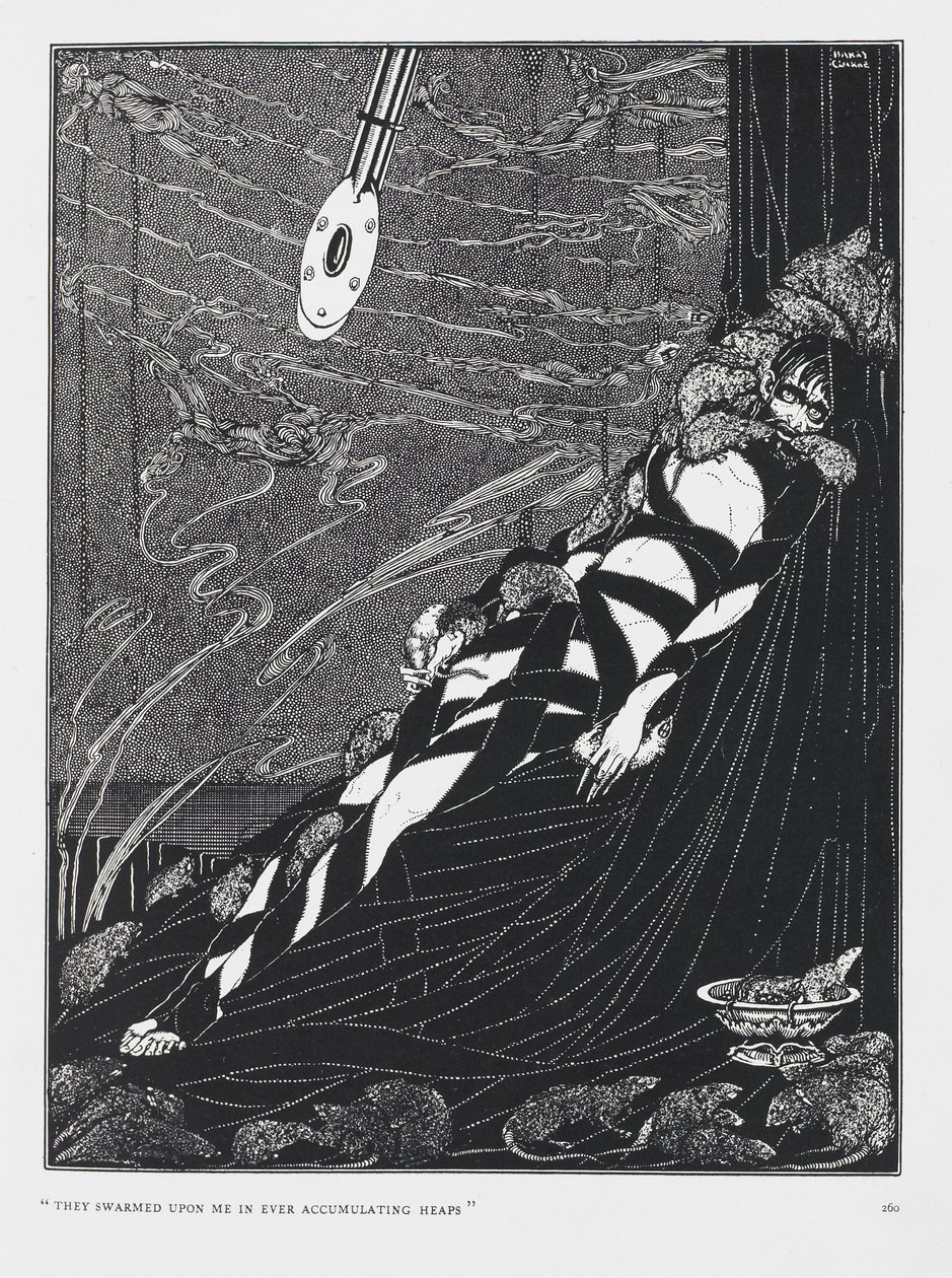 Enxameavam-se sobre mim em montes cada vez maiores. Do conto O Fosso e o Pêndulo. de Harry Clarke