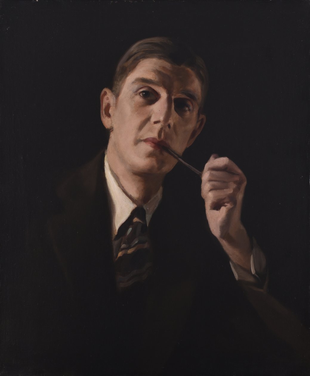 Retrato, homem, fumar, cano de Harry Dixon