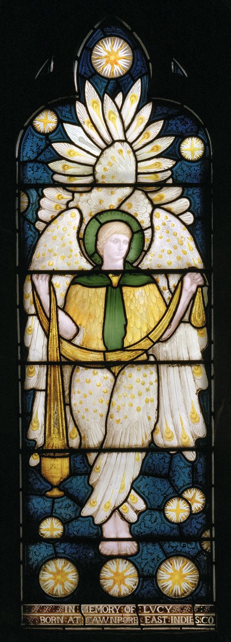 Anjo com incensário, 1872-73 (vitral) de Harry Ellis Wooldridge