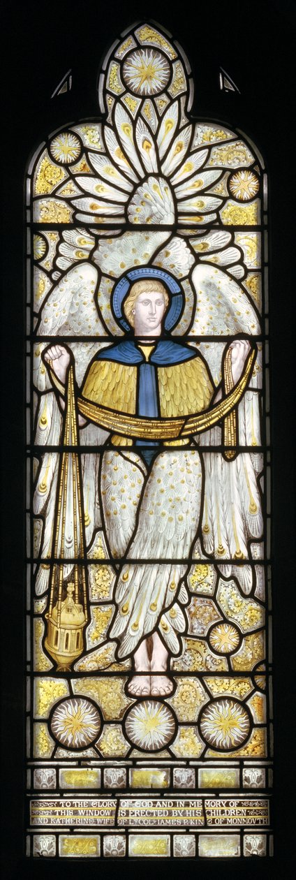 Anjo com incensário, 1872-73 (vitral) de Harry Ellis Wooldridge