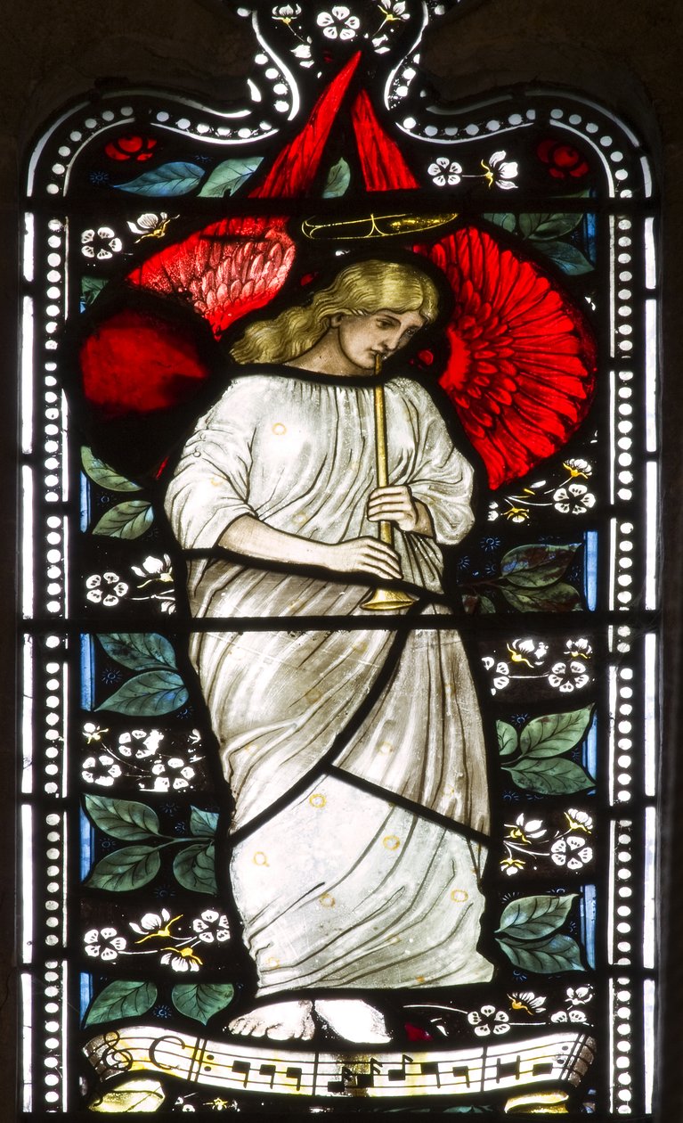 Anjo Musical, 1876 (vitral) de Harry Ellis Wooldridge