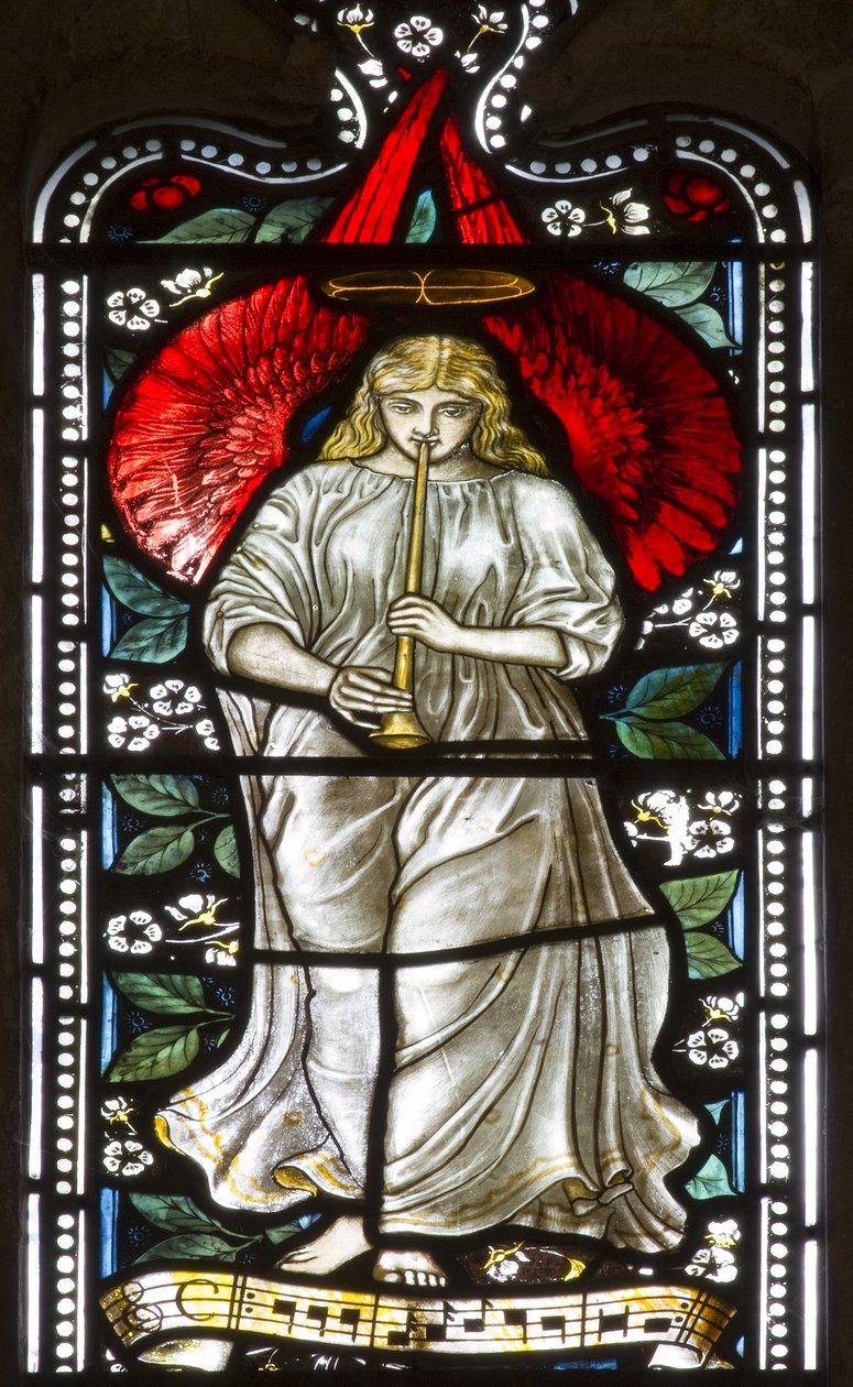 Anjo Musical, 1876 (vitral) de Harry Ellis Wooldridge