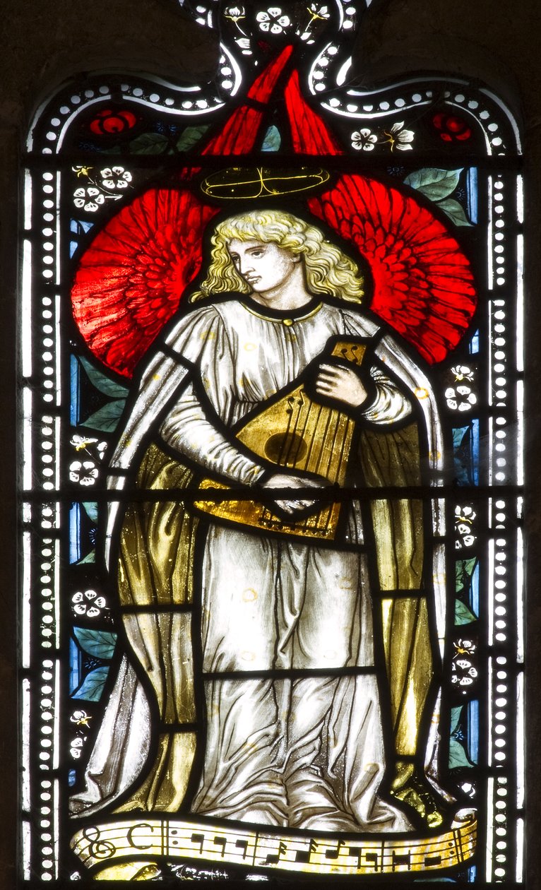 Anjo Musical, 1876 (vitral) de Harry Ellis Wooldridge