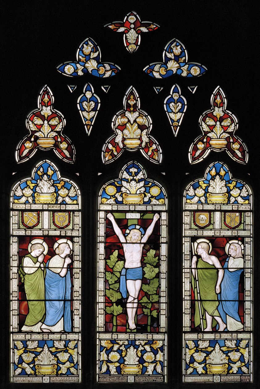 A crucificação, janela do leste, 1872 (vitral) de Harry Ellis Wooldridge