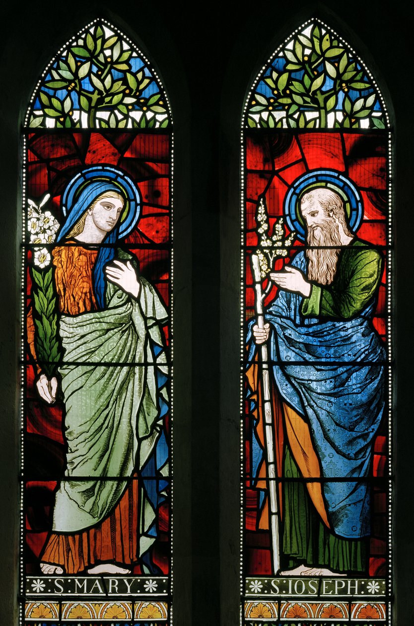 Thursford, St Andrew, James Powell e Filhos, Harry Wooldridge, Santa Maria e São José, 1873 de Harry Ellis Wooldridge