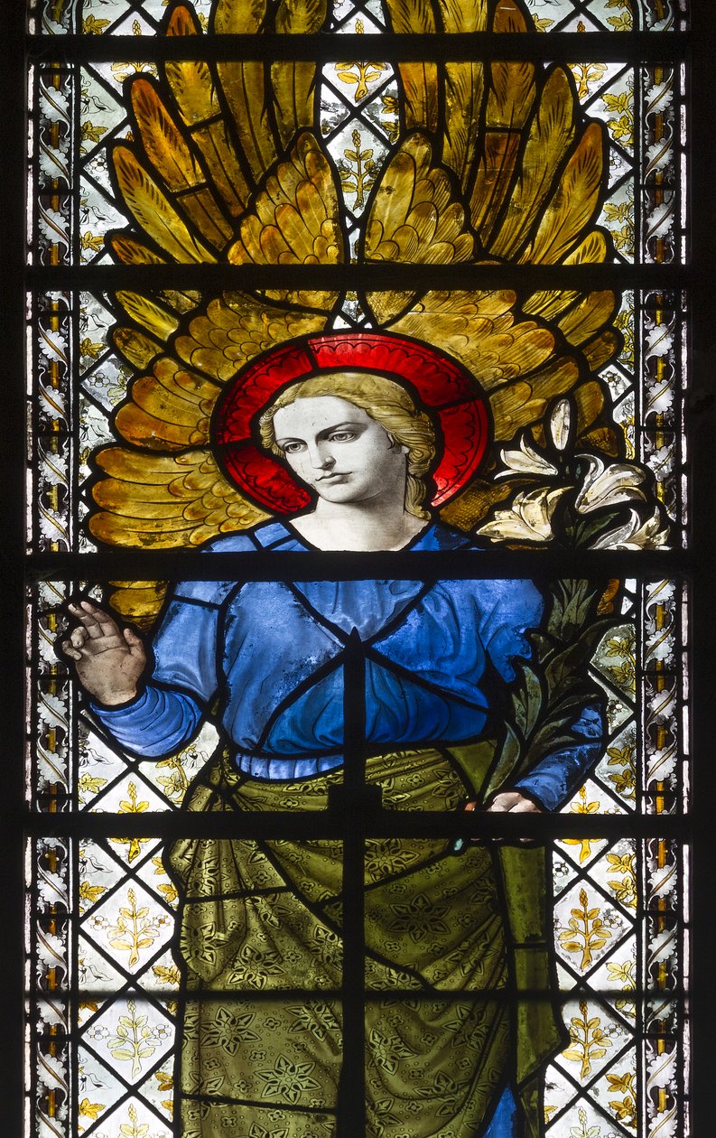 Catedral de Winchester, James Powell & Filhos, Harry Ellis Wooldridge, O Arcanjo Gabriel, 1882 de Harry Ellis Wooldridge