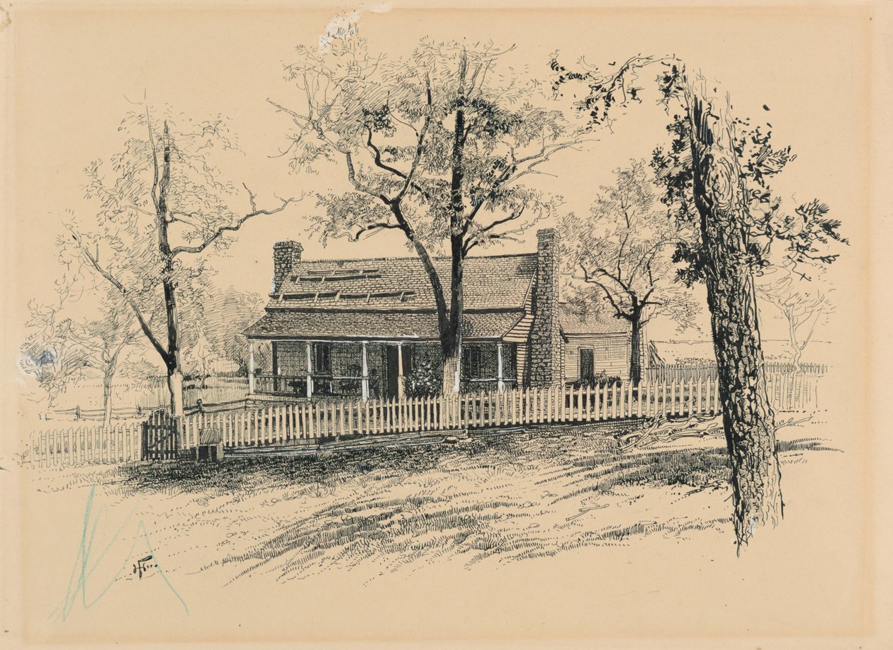 Fazenda de H. P. Bottom perto da posição de Rousseau de Harry Fenn
