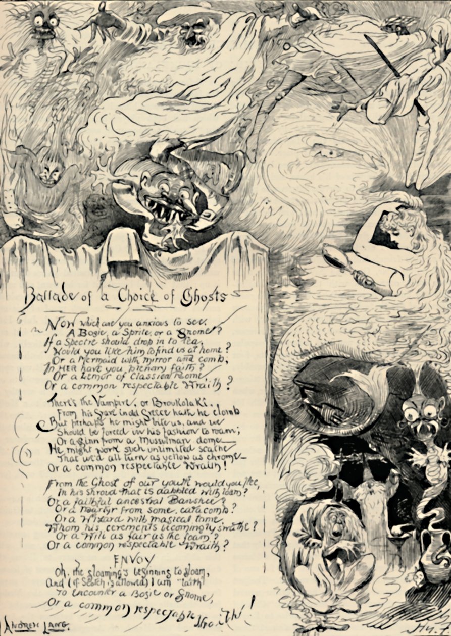 Balada de uma escolha de fantasmas, 1886 de Harry Furniss