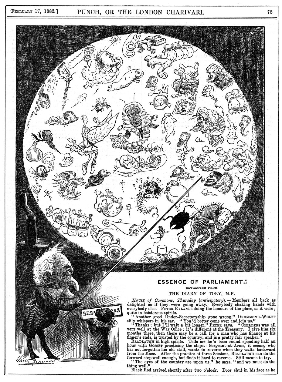 Essência do Parlamento, 1883 de Harry Furniss